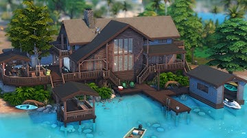 Large Family Lake House (No CC) Adventure Awaits | Stop Motion Build | Sims 4