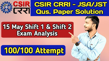 CSIR JSA EXAM ANALYSIS 2025 || CSIR JSA QUESTION PAPER SOLUTION || CSIR EXAM REVIEW || CSIR ANALYSIS