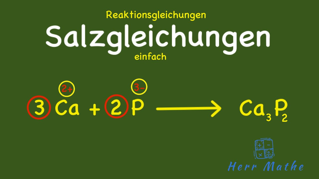 Salz Der Stickstoffwasserstoffsäure 4 Buchstaben Reaktionsgleichungen - Salzgleichungen aufstellen - YouTube