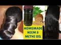 Homemade Neem & Fenugreek(Methi) Hair Oil For Faster Hair Growth|Get Rid of Dandruff,Lice & Hairfall