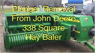 How to Remove the Plunger and Knives from a John Deere 338 Square Hay Baler