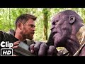 Thor vs thanos fight scene hindi   thanos snaps his fingers  avengers infinity war movie clip