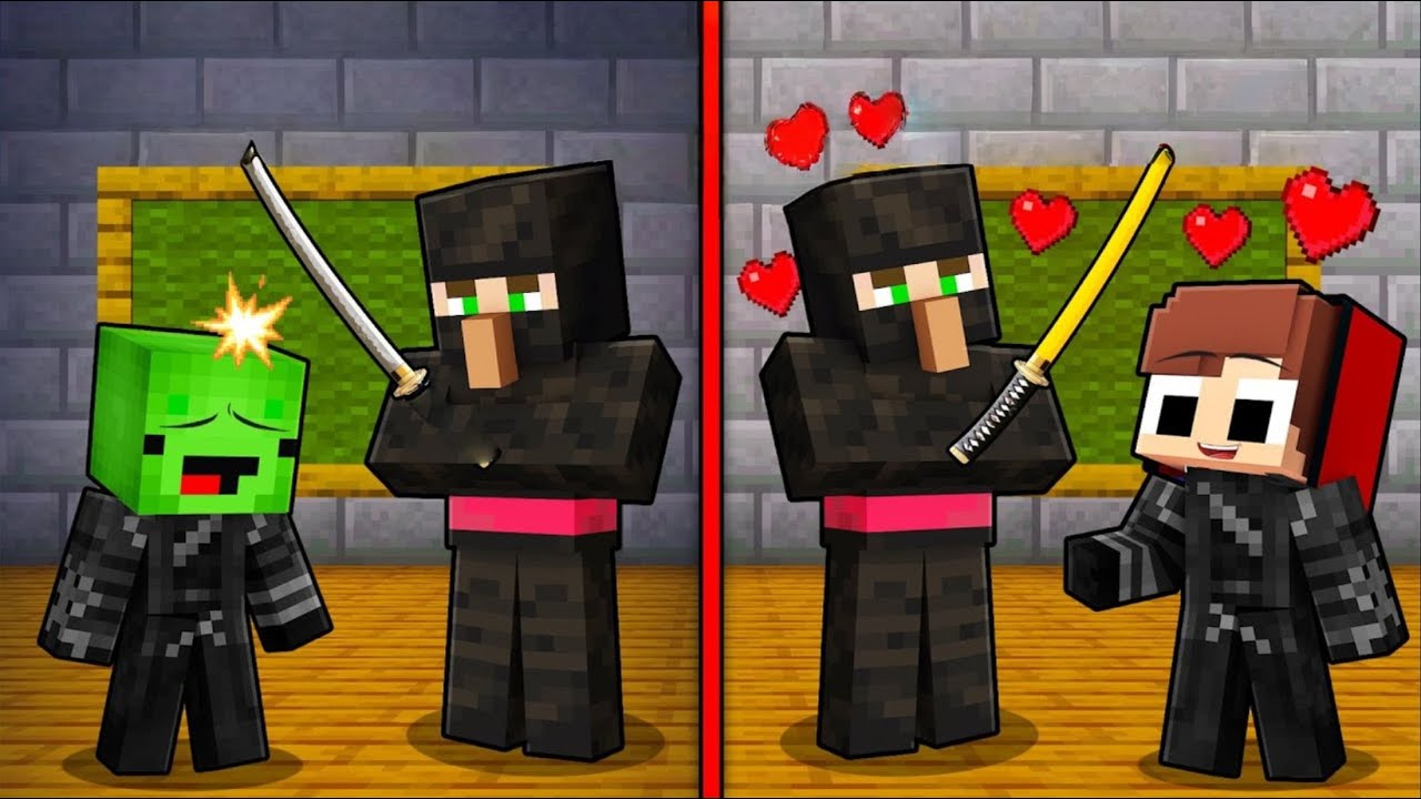 我的世界：杰杰和麦琪进入了忍者学校，谁能成为最厉害的忍者？