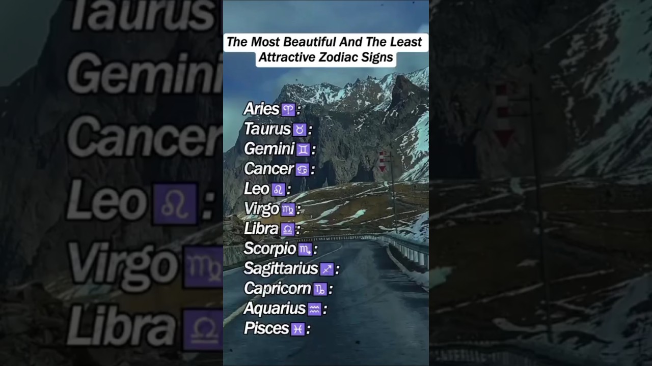 The most beautiful and least attractive zodiac signs 