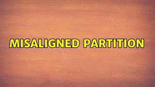 Ubuntu: Misaligned partition