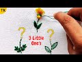 3 cute hand embroidery flower designs  hand embroidery design