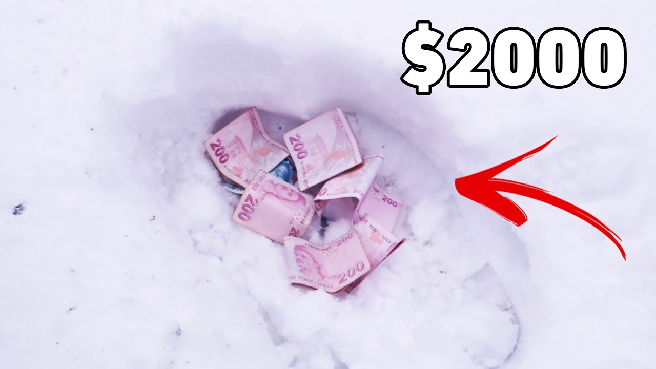 دفنت فلوس في الثلج!! (الي يلقاها ياخذها)! 😂🔥