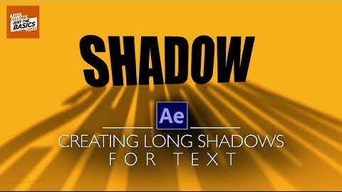 After Effects tutorial | Create long shadows for text