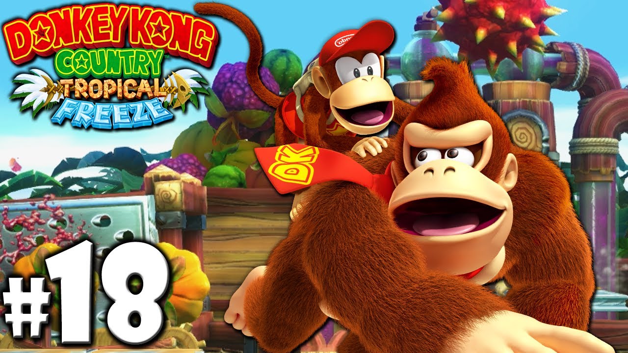 Donkey Kong Country Tropical Freeze Co-Op Juicy Secret PART 18 (Wii U