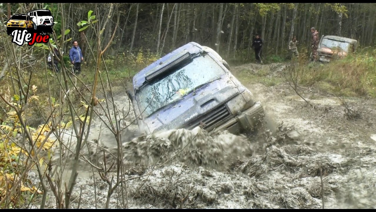 Медвежуть 2021. ОФФРОАД УАЗ Хантер и Митсубиси Паджеро на бездорожье ...