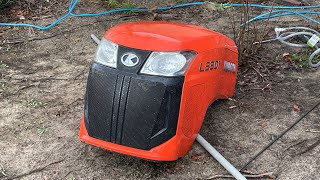 Remove Hood, Kubota Tractor L3301