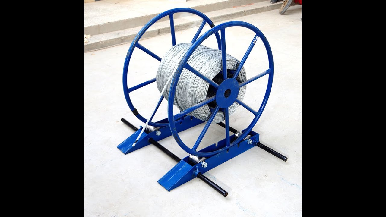 cable reel stand, track release rack - YouTube