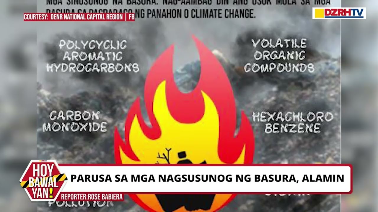 Parusa sa mga nagsusunog ng basura, alamin