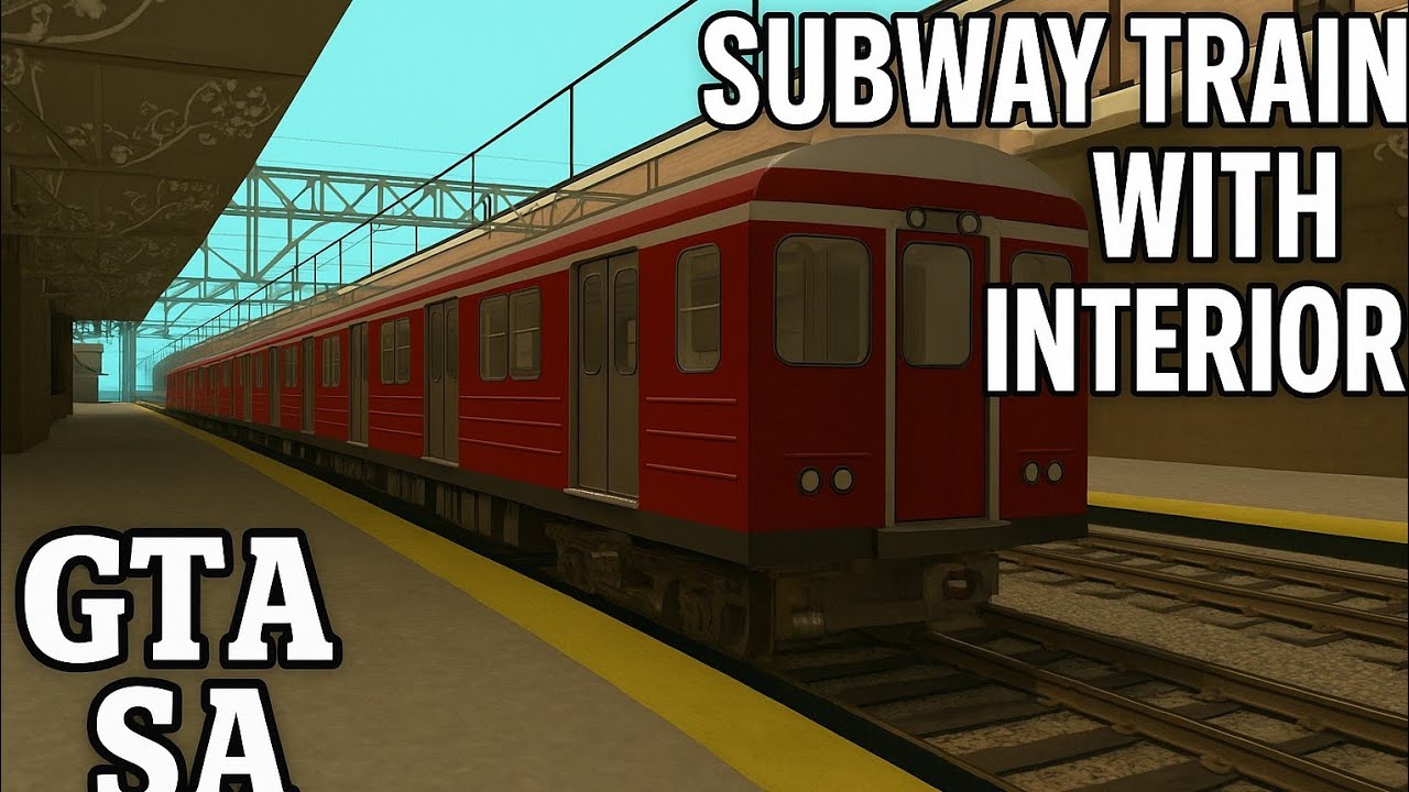 GTA SA Android Enterable Subway Train Mod with Interior | LOW POLY ! 