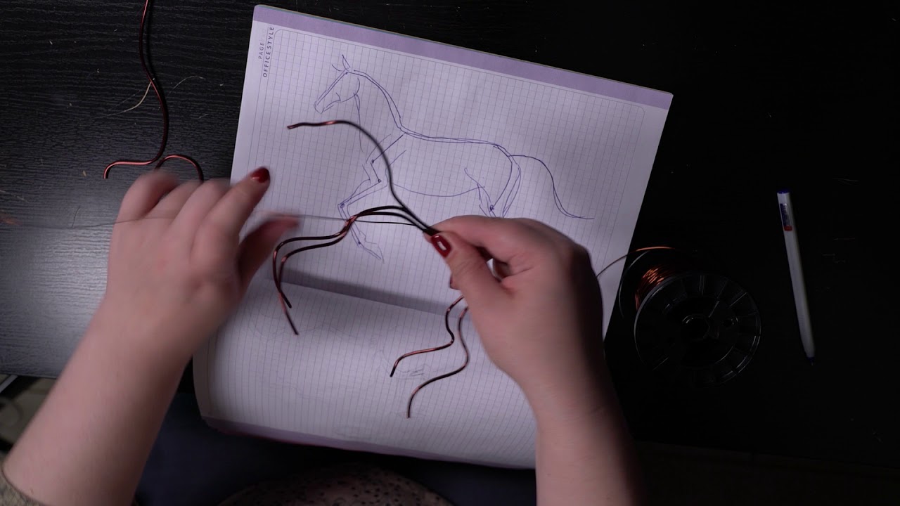 032 - (1-й урок по каркасам на крупные фигурки:  каркас на фигурки от 20 см), на примере лошади