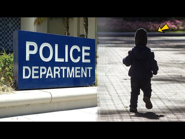 Boy (5) Walks Into Police Station With Sign Around Neck. What It Said Left Cops Speechless class=