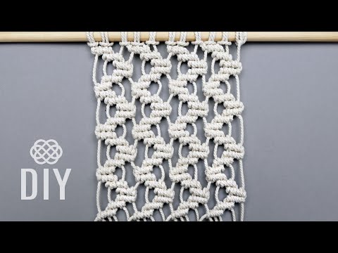 DIY Wavy Macrame Zig Zag Pattern using Double Half Hitch Knots