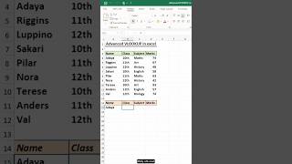 advanced vlookup formula apply in excel 🔥🔥   #excel #vlookup #viral #ytshorts #trending #shorts