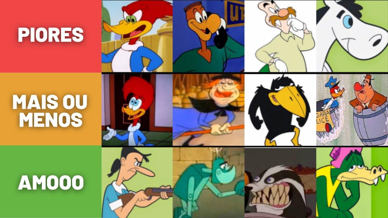 Tier List dos Melhores Personagens do Pica Pau - YouTube