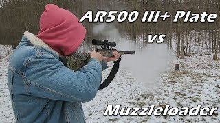 AR500 III+ Plate vs Muzzleloader
