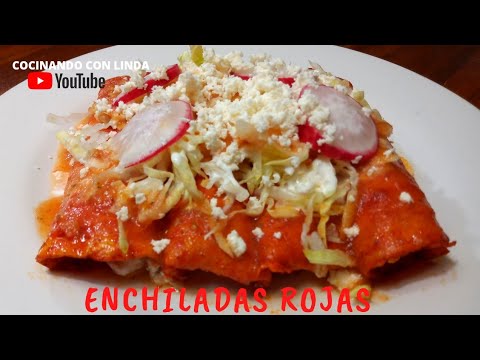 Como hacer ENCHILADAS ROJAS// Estilo Jalisco / Enchiladas con carne / receta  fácil - YouTube