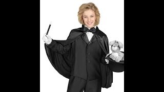 00344 - Black Cape 60 Cm 00130 - Magician Top Hat, Gloves, Magic Wand
