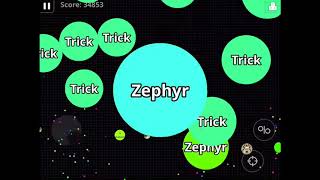 Agar.io Mobile - Zephyr &amp; Trick Random Server Takeover (2)