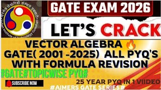 GATE PH 2026 | Vector Algebra – Topicwise PYQs (2001–2025) | Complete Concept Revision + Solutions#