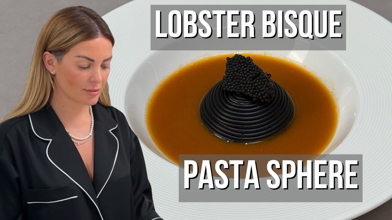Lobster Bisque & Spaghetti Sphere | Fine Dining Pasta Recipe at Home