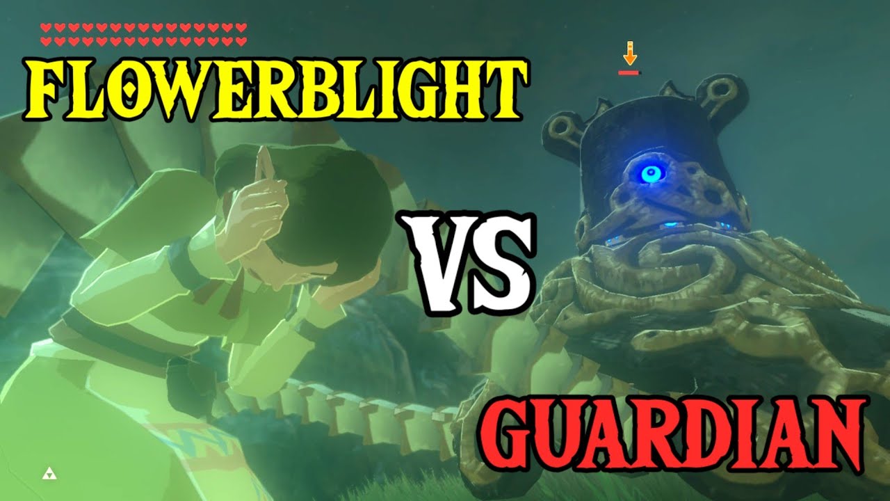 Guardian VS Flowerblight Ganon! Zelda Breath of the Wild YouTube