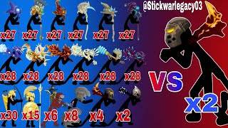 2 LEGENDS vs 100+ STICKMAN ARMY ⚔️💀 | Epic Stick War Battle! #stickwar3 #memes #trend #4k #video screenshot 3