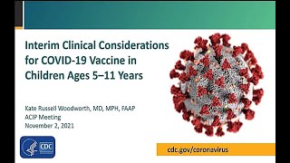 Nov 2, 2021 ACIP Meeting - Clinical considerations for COVID-19 vaccination \& Votes