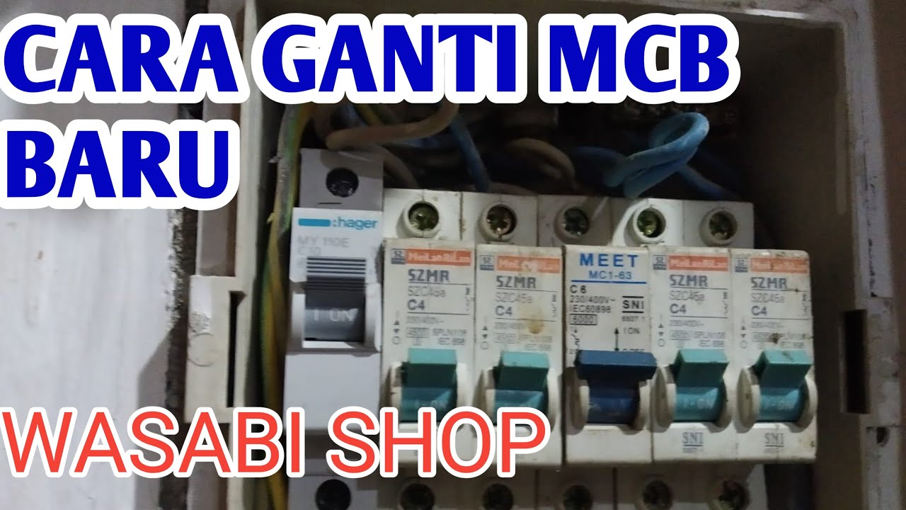 listrik di distro konslet ini cara mengganti MCB yang terbakar 