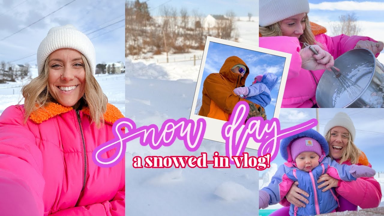 Snowed in! ❄️ viral snow ice cream, sourdough baking & life with a one year old