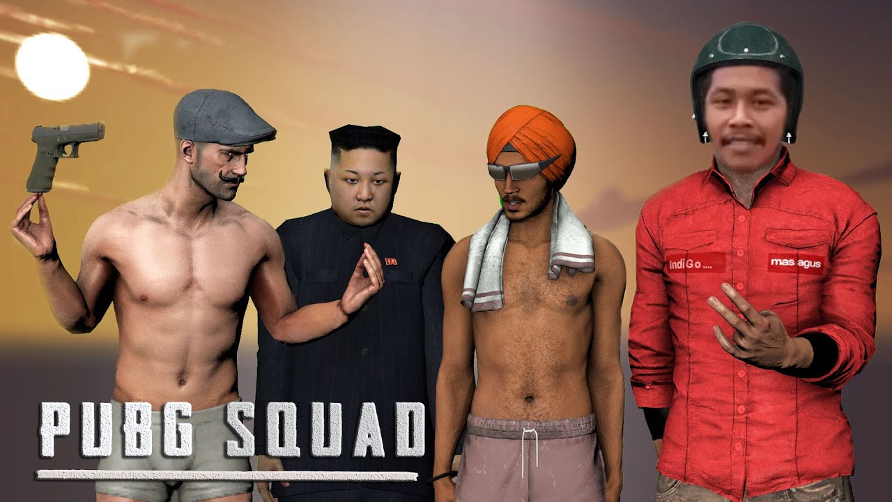 Noob Squad Funny Rush Countries | Pubg animation sfm