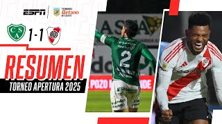 Thumbnail for EL VERDE SE LO IGUALÓ AL MILLONARIO EN JUNÍN | Sarmiento 1-1 River | RESUMEN
