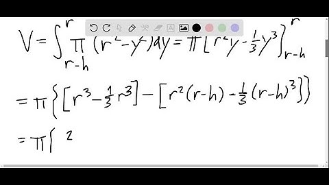 47-59 Find the volume of the described solid S A cap of a sphere with radius r and height h