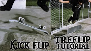Tutorial: Kick flip Trey flip