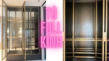 Tủ khung nhôm 4 mặt kính, tủ trưng bày, tủ trang trí, tủ rượu, tủ để ô- nhôm kính nhập khẩu cao cấp