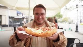 CEL MAI SCUMP LANGOS•PREPARAT ROMANESC IN BUDAPESTA🍖