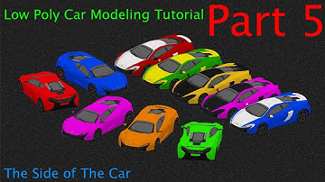 Beginner Blender Low Poly Car Modeling Tutorial -  Part 5 - The Side of The Car