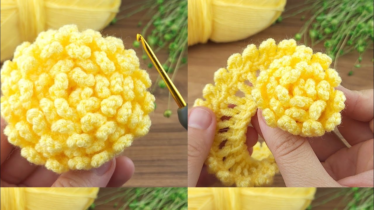 Make your loved ones happy! How to make a very easy Tunisian crochet rose #crochet #knitting