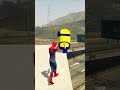 GTA 5 Epic Ragdolls RED SPIDERMAN VS PINK MINION VS SPIDERMAN (Euphoria Physics &amp; Funny Fails)136