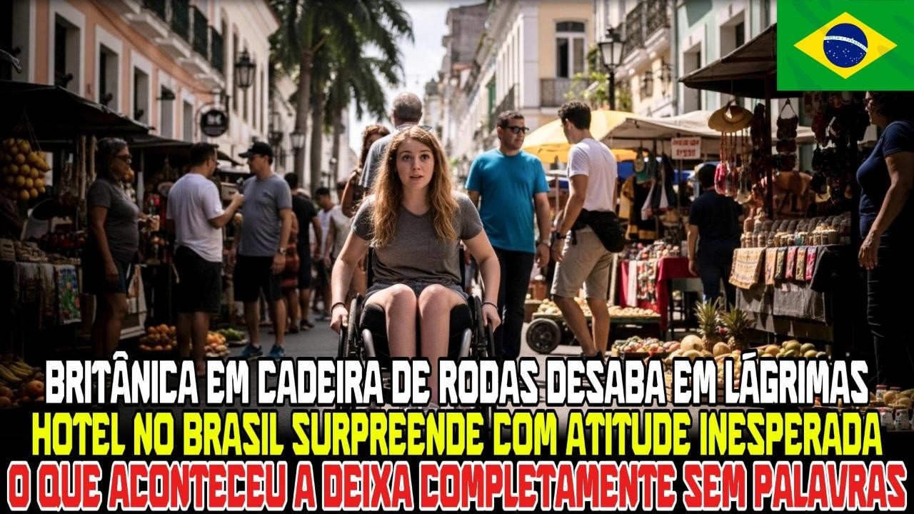 Britânica em cadeira de rodas desaba ao receber surpresa chocante em hotel no Brasil!