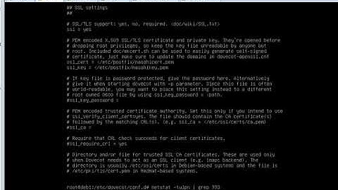 Configure IMAPS Dovecot