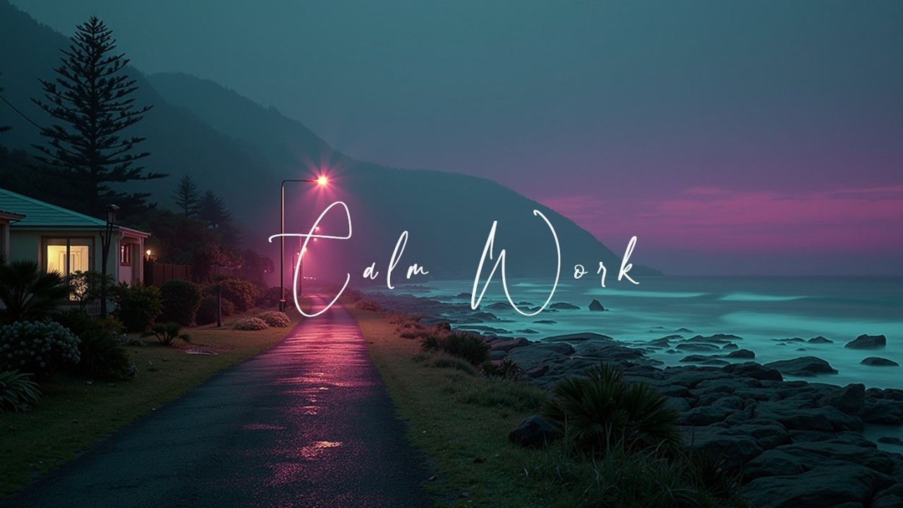 Бинауральная музыка для фокуса, прибрежная ночная атмосфера ~ глубокая концентрация и поток ✨