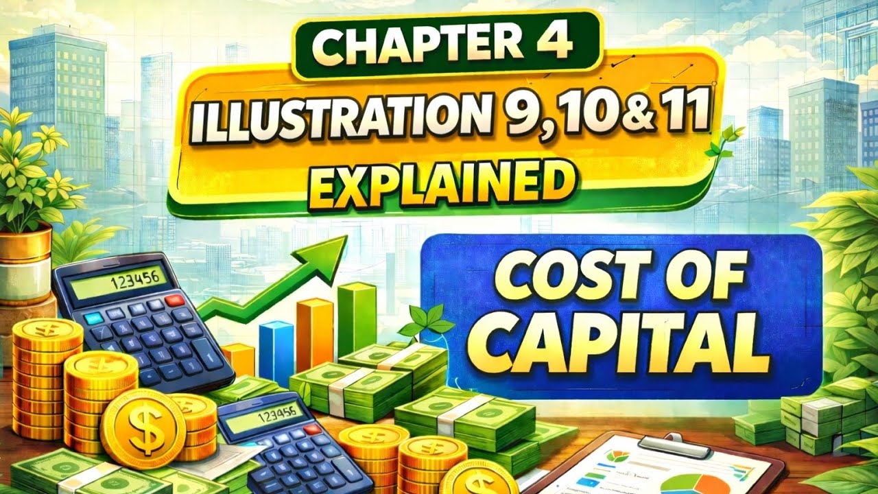 CA Inter FM : Cost of Capital | Illus. 9, 10 & 11 solved and explained