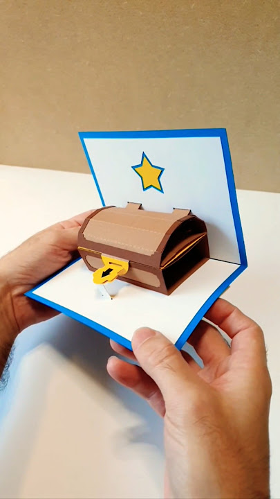 Treasure Chest Gift Card Holder - Pop-Up Card - Star Version