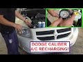 How to Recharge the A/C System on a Dodge Caliber.  Dodge Caliber Air Conditioning Recharging