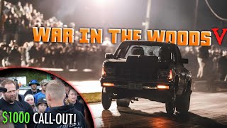 INSANE NO PREP Race IN THE WOODS?!  WAR IN THE WOODS V  (I GOT CALLED OUT!)